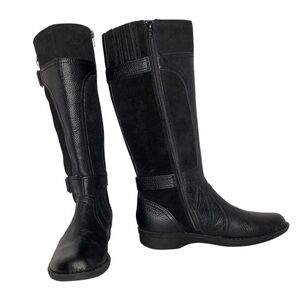 Clarks Black Combat & Moto Boots